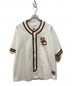 Fanaticsファナティクス）の古着「San Diego Padres COOPERSTOWN BASEBALL SHIRT NATURAL」｜ホワイト