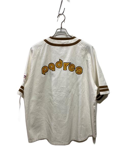 Fanatics（ファナティクス）Fanatics (ファナティクス) San Diego Padres COOPERSTOWN BASEBALL SHIRT NATURAL ホワイト サイズ:ＸＬの古着・服飾アイテム