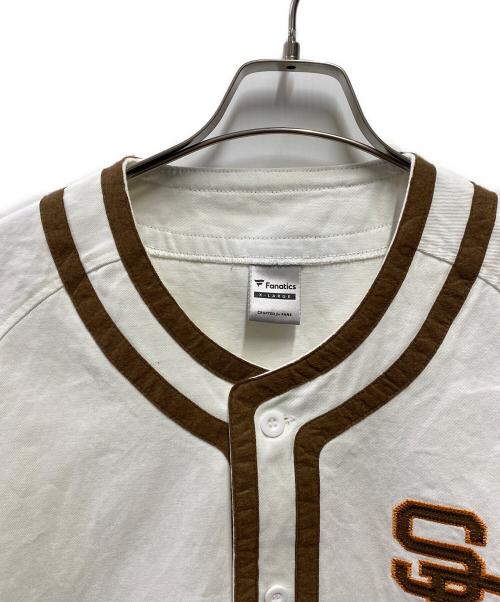 Fanatics（ファナティクス）Fanatics (ファナティクス) San Diego Padres COOPERSTOWN BASEBALL SHIRT NATURAL ホワイト サイズ:ＸＬの古着・服飾アイテム