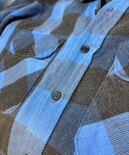 FIVE BROTHER（ファイブブラザー）FIVE BROTHER (ファイブブラザー) 70's キルティングネルシャツ ブルー サイズ:Sの古着・服飾アイテム