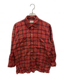 ARROW（アロー）の古着「60's オープンカラーシャツ」｜レッド
