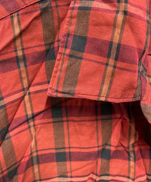 ARROW（アロー）ARROW (アロー) 60's オープンカラーシャツ レッド サイズ:Lの古着・服飾アイテム