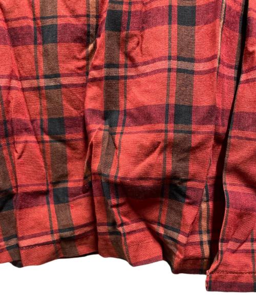 ARROW（アロー）ARROW (アロー) 60's オープンカラーシャツ レッド サイズ:Lの古着・服飾アイテム