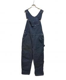 MOMOTARO JEANS（桃太郎ジーンズ）の古着「ストライプオーバーオール」｜インディゴ