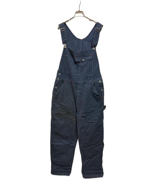 MOMOTARO JEANS（桃太郎ジーンズ）MOMOTARO JEANS (桃太郎ジーンズ) ストライプオーバーオール インディゴ サイズ:Ｍの古着・服飾アイテム
