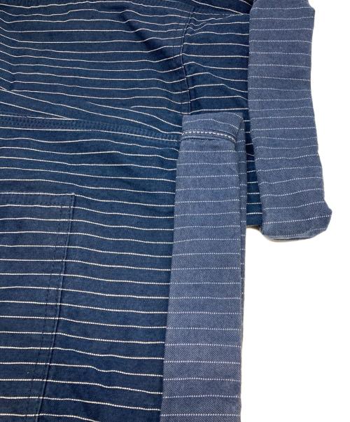 MOMOTARO JEANS（桃太郎ジーンズ）MOMOTARO JEANS (桃太郎ジーンズ) ストライプオーバーオール インディゴ サイズ:Ｍの古着・服飾アイテム