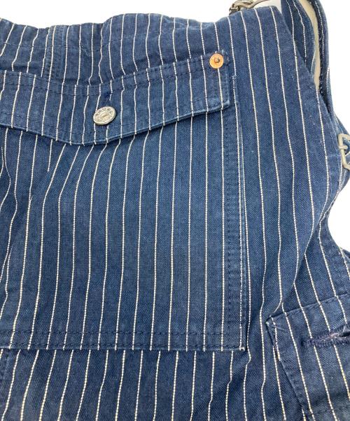 MOMOTARO JEANS（桃太郎ジーンズ）MOMOTARO JEANS (桃太郎ジーンズ) ストライプオーバーオール インディゴ サイズ:Ｍの古着・服飾アイテム
