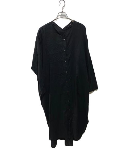 mizuiro-ind（ミズイロインド）mizuiro-ind (ミズイロインド) バスケット編みマキシワンピース ブラック サイズ:FREEの古着・服飾アイテム