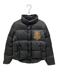 RALPH LAUREN（ラルフローレン）の古着「エンブレム刺繍ダウンジャケット」｜ブラック