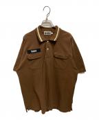 A BATHING APEアベイシングエイプ）の古着「BAPE RELAXED FIT POLO」｜ブラウン