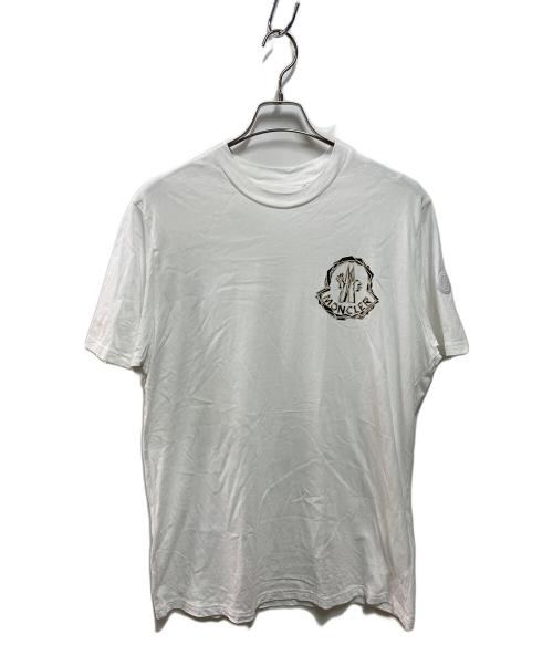 MONCLER（モンクレール）MONCLER (モンクレール) 25SS ロゴプリント Tシャツ K10918C00052 ホワイト サイズ:Ｌの古着・服飾アイテム