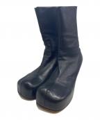 BOTTEGA VENETAボッテガベネタ）の古着「スクエアヒールブーツ」｜ブラック