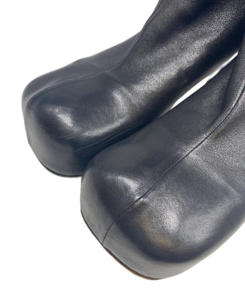 BOTTEGA VENETA（ボッテガベネタ）BOTTEGA VENETA (ボッテガベネタ) スクエアヒールブーツ ブラック サイズ:35 1/2の古着・服飾アイテム