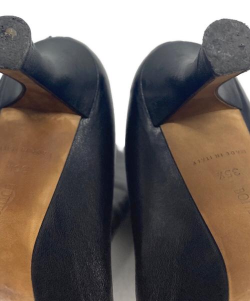 BOTTEGA VENETA（ボッテガベネタ）BOTTEGA VENETA (ボッテガベネタ) スクエアヒールブーツ ブラック サイズ:35 1/2の古着・服飾アイテム