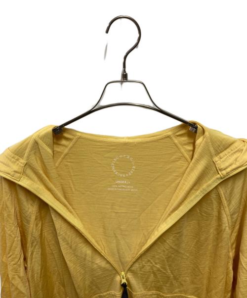 山と道（ヤマトミチ）山と道 (ヤマトミチ) メリノウールハーフジップパーカー イエロー サイズ:Lの古着・服飾アイテム