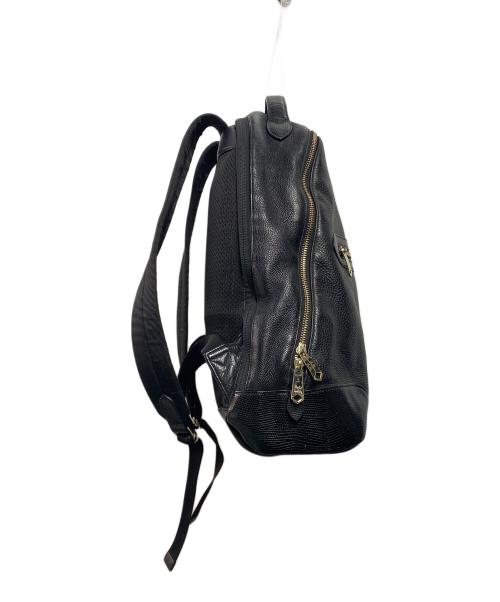 PAUL SMITH（ポールスミス）PAUL SMITH (ポールスミス) レザーデイパック ブラックの古着・服飾アイテム