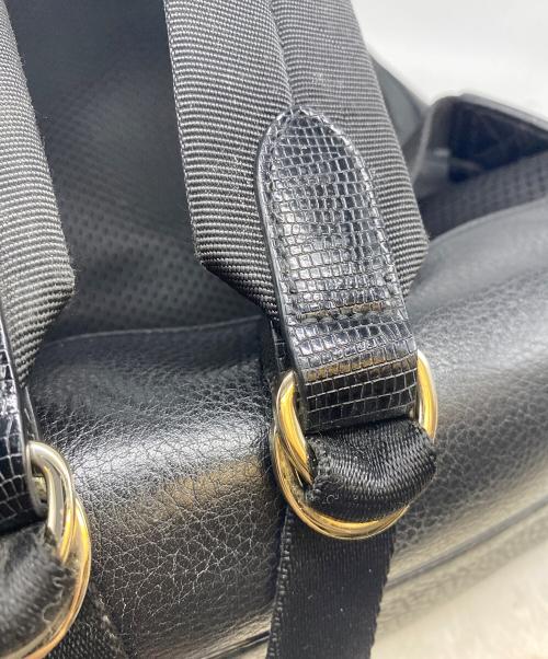 PAUL SMITH（ポールスミス）PAUL SMITH (ポールスミス) レザーデイパック ブラックの古着・服飾アイテム