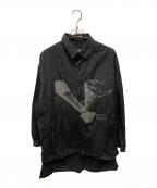 BLACK Scandal Yohji Yamamotoブラックスキャンダルヨウジヤマモト）の古着「スタッフシャツ 手繋ぎ」｜ブラック