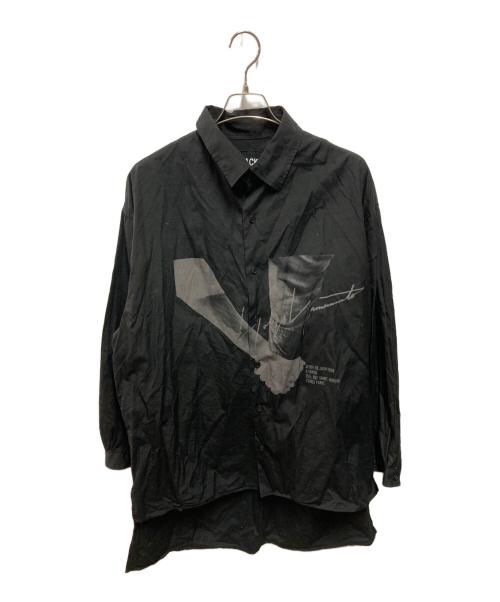 BLACK Scandal Yohji Yamamoto（ブラックスキャンダルヨウジヤマモト）BLACK Scandal Yohji Yamamoto (ブラックスキャンダルヨウジヤマモト) スタッフシャツ 手繋ぎ ブラック サイズ:Lの古着・服飾アイテム
