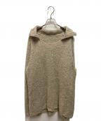 GROUND Yグラウンドワイ）の古着「 22AW ビッグカラーニット」｜ベージュ
