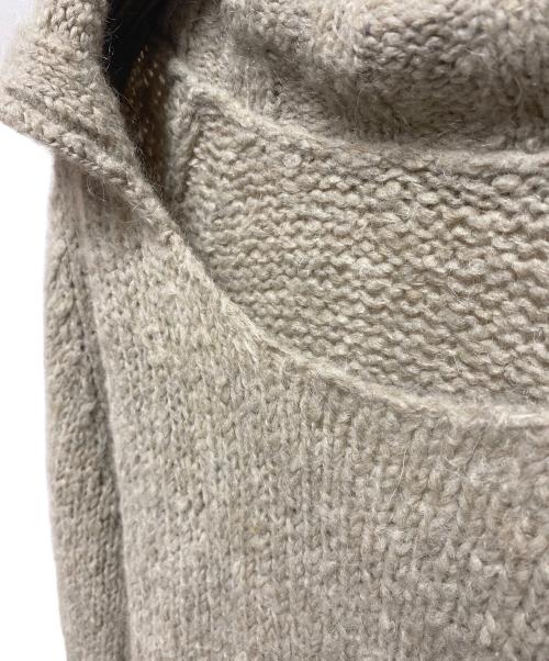 GROUND Y（グラウンドワイ）GROUND Y (グラウンドワイ)  22AW ビッグカラーニット ベージュ サイズ:Lの古着・服飾アイテム