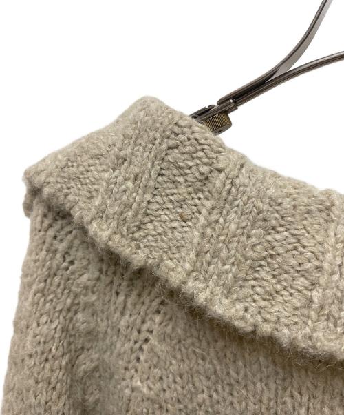 GROUND Y（グラウンドワイ）GROUND Y (グラウンドワイ)  22AW ビッグカラーニット ベージュ サイズ:Lの古着・服飾アイテム