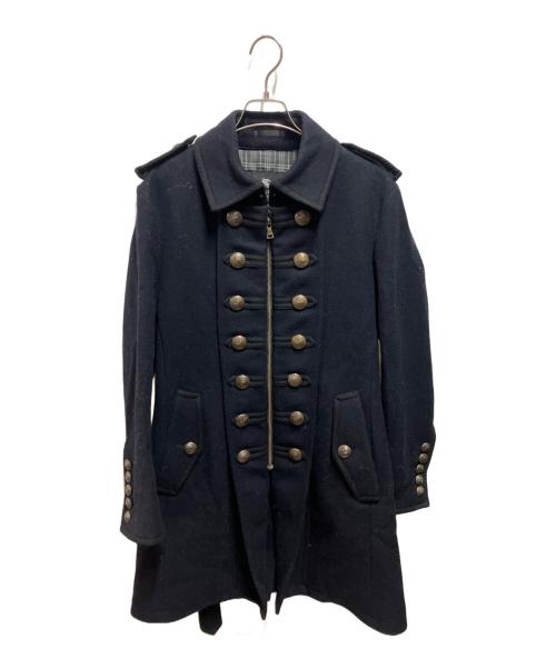 BURBERRY BLACK LABEL（バーバリーブラックレーベル）BURBERRY BLACK LABEL (バーバリーブラックレーベル) ナポレオンコート ブラック サイズ:Mの古着・服飾アイテム