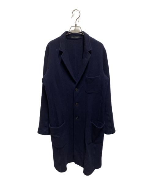 Yohji Yamamoto pour homme（ヨウジヤマモト プールオム）Yohji Yamamoto pour homme (ヨウジヤマモト プールオム) ウールロングコート ネイビー サイズ:Ｍの古着・服飾アイテム