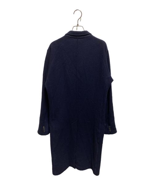 Yohji Yamamoto pour homme（ヨウジヤマモト プールオム）Yohji Yamamoto pour homme (ヨウジヤマモト プールオム) ウールロングコート ネイビー サイズ:Ｍの古着・服飾アイテム