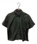 theoryセオリー）の古着「Soft Lawn Short Sleeve Cuff Shirt」｜ブラック
