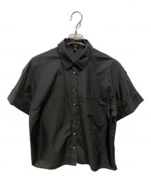 theory（セオリー）の古着「Soft Lawn Short Sleeve Cuff Shirt」｜ブラック