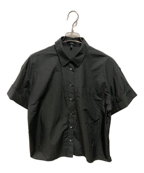 theory（セオリー）theory (セオリー) Soft Lawn Short Sleeve Cuff Shirt ブラック サイズ:Mの古着・服飾アイテム