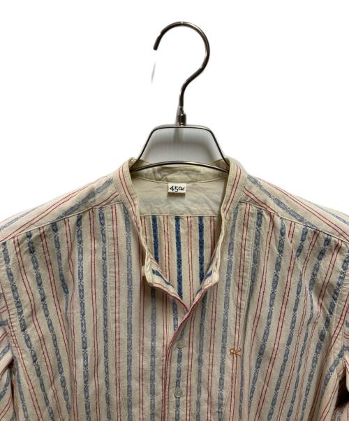 45R（フォーティファイブ・アール）45R (フォーティファイブ・アール) インドミニヘリンボーンストライプの908ビッグーグーシャツ アイボリー サイズ:-の古着・服飾アイテム