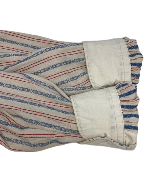 45R（フォーティファイブ・アール）45R (フォーティファイブ・アール) インドミニヘリンボーンストライプの908ビッグーグーシャツ アイボリー サイズ:-の古着・服飾アイテム