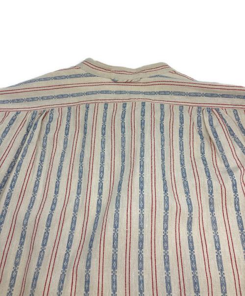 45R（フォーティファイブ・アール）45R (フォーティファイブ・アール) インドミニヘリンボーンストライプの908ビッグーグーシャツ アイボリー サイズ:-の古着・服飾アイテム