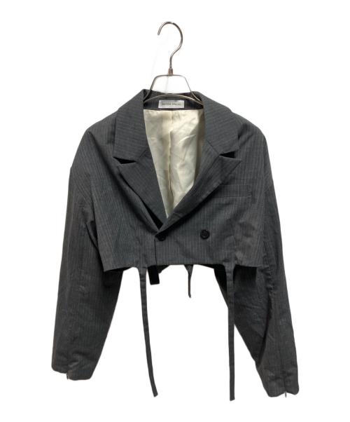 MAISON SPECIAL（メゾンスペシャル）MAISON SPECIAL (メゾンスペシャル) セットアップストライプジャケット グレー サイズ:38の古着・服飾アイテム
