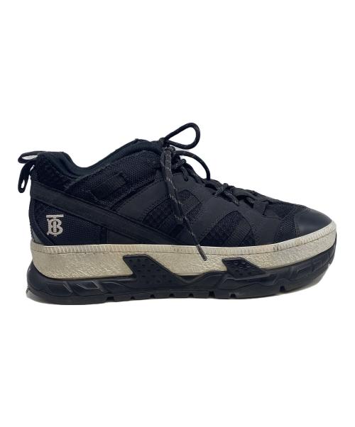 BURBERRY（バーバリー）BURBERRY (バーバリー) メッシュヌバックユニオンスニーカー ブラック サイズ:39 1/2の古着・服飾アイテム