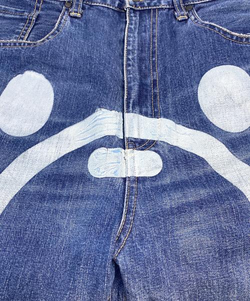 BABY MiLO（ベビーマイロ）BABY MiLO (ベビーマイロ) フェイスペイントデニムパンツ インディゴ サイズ:Ｌの古着・服飾アイテム