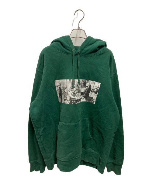 SUPREME（シュプリーム）SUPREME (シュプリーム) 18AW Mike Kelley Franklin Signing Hooded Sweatshirt グリーン サイズ:XLの古着・服飾アイテム
