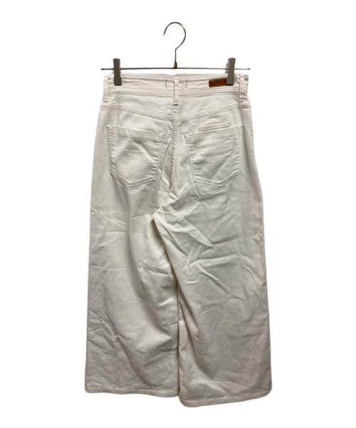 YANUK（ヤヌーク）YANUK (ヤヌーク) Really Light/Spill Proof ワイドフレア ホワイト サイズ:26の古着・服飾アイテム