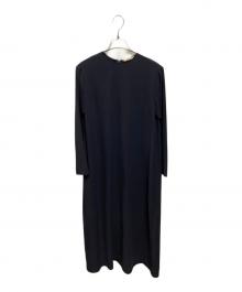 Curensology（カレンソロジー）の古着「バックサテンナローワンピース」｜ネイビー