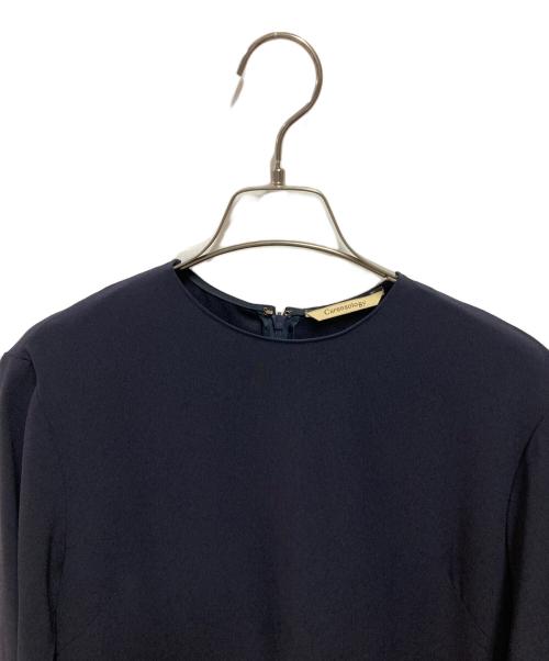 Curensology（カレンソロジー）Curensology (カレンソロジー) バックサテンナローワンピース ネイビー サイズ:サイズ詳細参照の古着・服飾アイテム