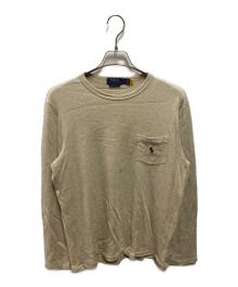POLO RALPH LAUREN（ポロ・ラルフローレン）の古着「ポケットカットソー」｜ベージュ