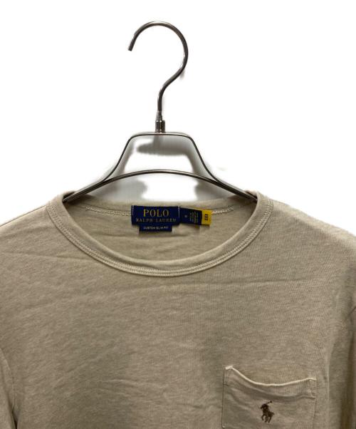 POLO RALPH LAUREN（ポロ・ラルフローレン）POLO RALPH LAUREN (ポロ・ラルフローレン) ポケットカットソー ベージュ サイズ:Ｍの古着・服飾アイテム