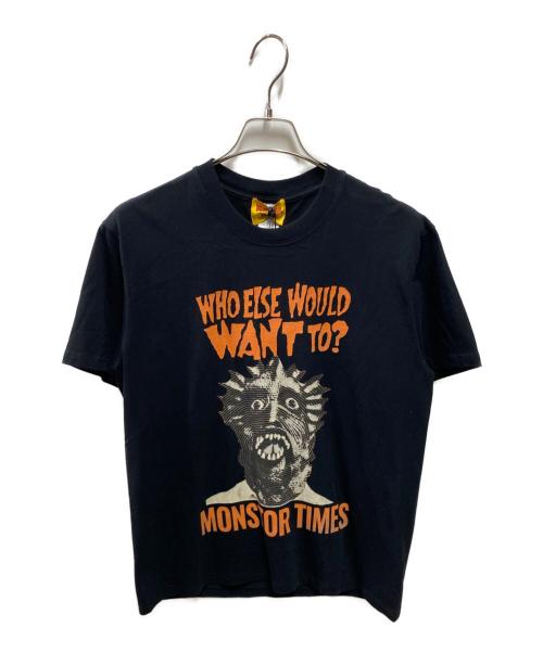 monstor times（モンストア タイムズ）monstor times (モンストア タイムズ) MONSTOR GREETING TEE SHIRT SS ブラック サイズ:Sの古着・服飾アイテム