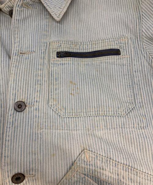 RRL（ダブルアールエル）RRL (ダブルアールエル) ヒッコリーワークジャケット インディゴ サイズ:Ｍの古着・服飾アイテム