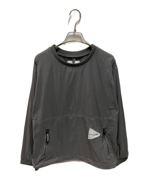 and wander（アンドワンダー）and wander (アンドワンダー) ナイロンプルオーバー グレー サイズ:00の古着・服飾アイテム