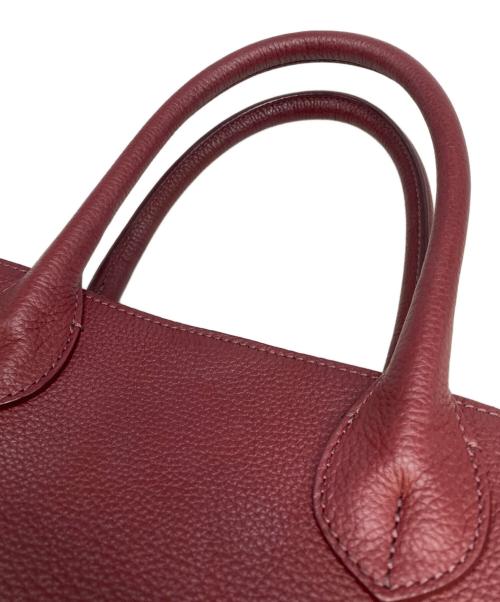HIROFU（ヒロフ）HIROFU (ヒロフ) クオーレ レザートートバッグ S 2WAY レッドの古着・服飾アイテム