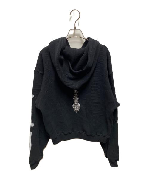 Noremid（ノーリミッド）Noremid (ノーリミッド) ボーンダブルジップパーカー ブラック サイズ:Sの古着・服飾アイテム