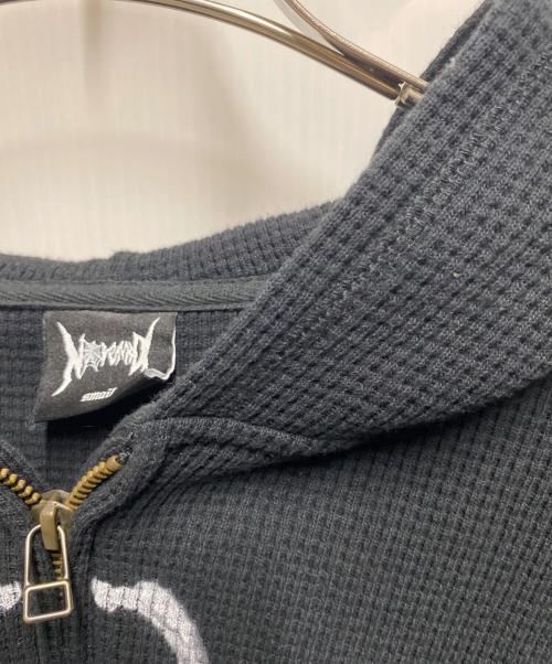 Noremid（ノーリミッド）Noremid (ノーリミッド) ボーンダブルジップパーカー ブラック サイズ:Sの古着・服飾アイテム